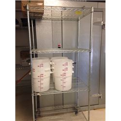 Chrome Shelving 24x36 with Casters - 4 tiers