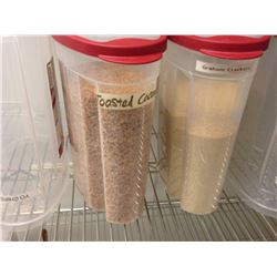 containers to hold dry products like cereal w/ lid