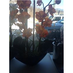 vase with orange flowers