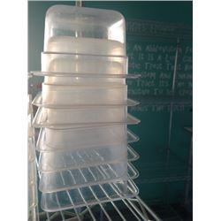 STACK OF SIXTH PLASTIC PAN
