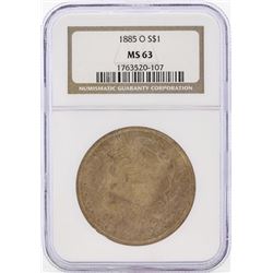 1885-O $1 Morgan Silver Dollar Coin NGC MS63 Great Toning
