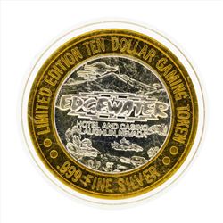 .999 Silver Edgewater Hotel and Casino $10 Casino Gaming Token Limited Edition