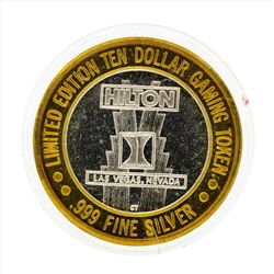 .999 Silver Hilton Las Vegas $10 Casino Gaming Token Limited Edition