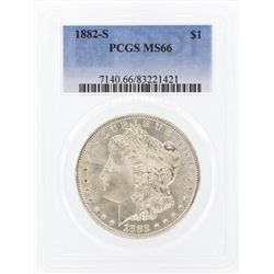 1882-S $1 Morgan Silver Dollar Coin PCGS MS66