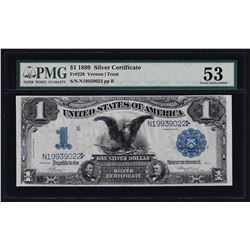 1899 $1 Black Eagle Silver Certificate Note PMG About Uncirculated 53