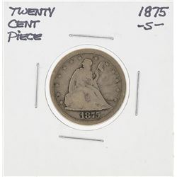 1875-S Twenty Cent Piece Seated Liberty Silver Coin