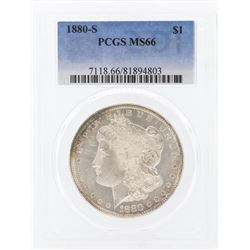 1880-S $1 Morgan Silver Dollar Coin PCGS MS66