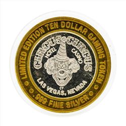 .999 Silver Circus Circus Hotel and Casino $10 Casino Gaming Token Limited Editi