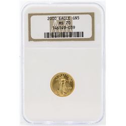 2000 $5 American Gold Eagle Coin NGC MS70