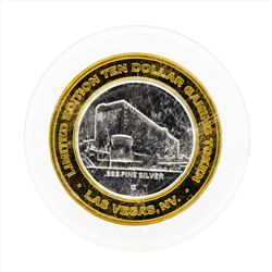 .999 Silver Barbary Coast $10 Casino Gaming Token Limited Edition