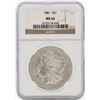 Image 1 : 1881 $1 Morgan Silver Dollar Coin NGC MS62
