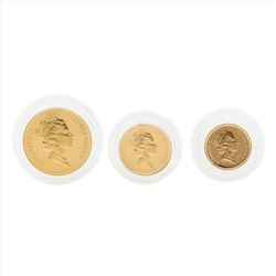Set of (3) 1987 United Kingdom Gold Proof Coins