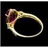 Image 3 : 14KT Yellow Gold 3.74ct Ruby and Diamond Ring