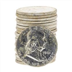 Roll of (20) 1961-D Brilliant Uncirculated Franklin Half Dollar Coins