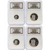 Image 1 : 1998 (4) Coin Platinum Eagle Proof Set NGC PF69 Ultra Cameo Coin