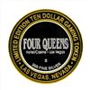 Image 1 : .999 Silver Four Queens Hotel and Casino Las Vegas $10 Casino Gaming Token Limit