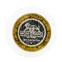 .999 Silver MGM Grand Las Vegas $10 Casino Gaming Token Limited Edition