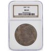 Image 1 : 1887 $1 Morgan Silver Dollar Coin NGC MS65