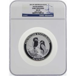 2013P $10 Australia Kookaburra Silver Coin NGC MS69