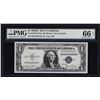 Image 1 : 1935D $1 Silver Certificate Note Wide PMG Gem Uncirculated 66EPQ