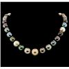 Image 1 : SILVER 12mm Tahitian Pearl Necklace