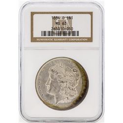 1884-O $1 Morgan Silver Dollar Coin NGC MS63 Great Toning