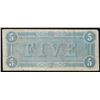 Image 2 : 1864 $5 The Confederate States of America Note