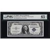 Image 1 : 1935D $1 Silver Certificate Note Narrow PMG Gem Uncirculated 65EPQ