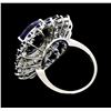 Image 3 : 14KT White Gold 13.38ctw Sapphire and Diamond Ring