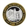 Image 1 : .999 Silver Las Vegas Club $10 Casino Gaming Token Limited Edition