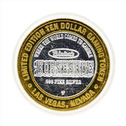 .999 Silver Binions Horseshoe Las Vegas $10 Casino Gaming Token Limited Edition
