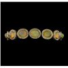 Image 1 : 14KT Yellow Gold 17.95ctw Opal and Diamond Bracelet