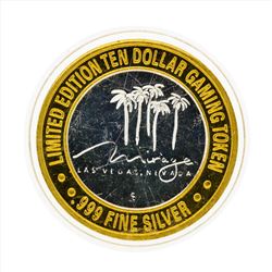 .999 Silver Mirage Las Vegas $10 Casino Gaming Token Limited Edition