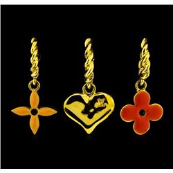 Yellow Gold-Plated Louis Vuitton Sweet Monogram Earrings