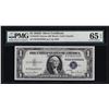 Image 1 : 1935D $1 Silver Certificate Note Narrow PMG Gem Uncirculated 65EPQ