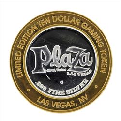 .999 Silver Plaza Hotel and Casino Las Vegas $10 Casino Gaming Token Limited Edi
