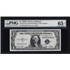Image 1 : 1935D $1 Silver Certificate Note Narrow PMG Gem Uncirculated 65EPQ