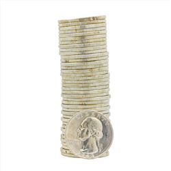 Roll of (40) 1963-D Brilliant Uncirculated Washington Silver Quarters