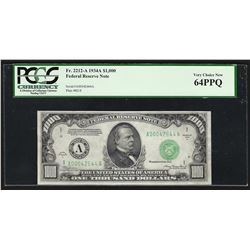 1934A $1000 Federal Reserve Note Boston PCGS Very Choice New 64PPQ