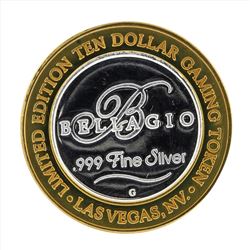 .999 Silver Bellagio Las Vegas $10 Casino Gaming Token Limited Edition