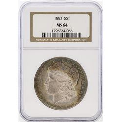 1883 $1 Morgan Silver Dollar Coin NGC MS64