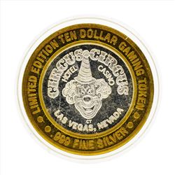 .999 Silver Circus Circus Hotel and Casino $10 Casino Gaming Token Limited Editi