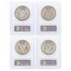 Image 2 : Set of (4) $1 Morgan Silver Dollar Coins PCGS MS63