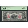 Image 1 : 1901 $10 Bison Legal Tender U.S. Currency Note PCGS Gem New 66PPQ