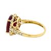 Image 3 : 14KT Yellow Gold 7.22ct Ruby and Diamond Ring