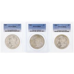 1885-1887 $1 Morgan Silver Dollar Coins PCGS MS64