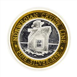 .999 Silver Norwegian Cruise Line $10 Casino Gaming Token Limited Edition