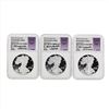 Image 1 : Set of (3) 2012-2014 $1 American Silver Eagle Coins NGC PF69 Ultra Cameo