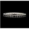 Image 1 : 14KT White Gold 0.60ctw Black Diamond Eternity Ring
