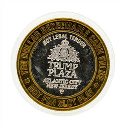 .999 Silver Trump Plaza $10 Casino Gaming Token Limited Edition